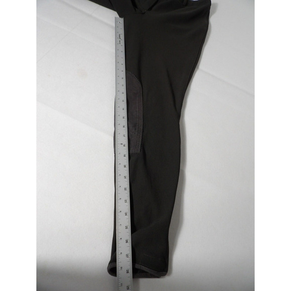 Tuffrider Pants Ladies Sz 32 Gray Equestrian Pull On Stretch Knee Patch Ribbed - Picture 9 of 16